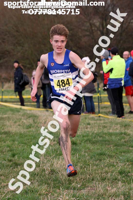 Mens under-17s North Eastern Cross Country, 2018 Northern Cross Country Champs., Wrekenton, Gateshead. Photo:  David T. Hewitson/Sports for All Pics
